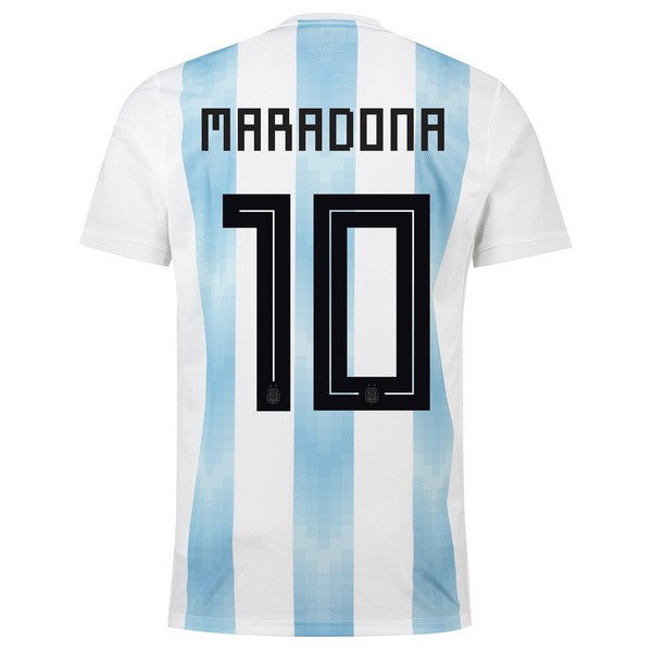 Maillot Football Argentine Domicile Maradona 2018 Blanc